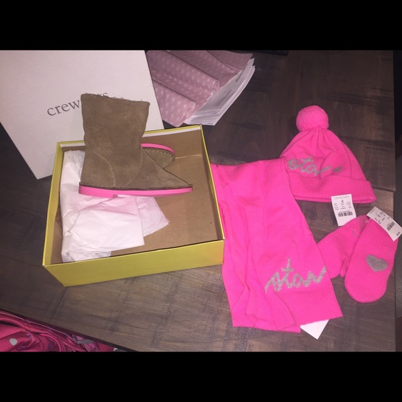 New Girls J.Crew boots sz 11 and winter lot - Picture 1 of 3